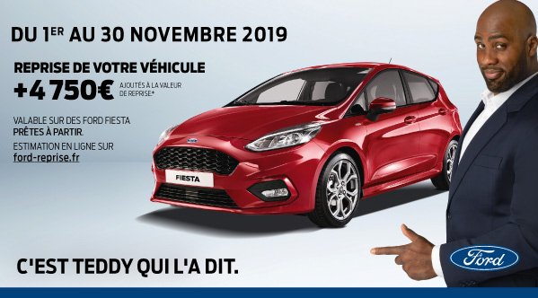 Reprise +4750€ pour l'achat d'une Ford Fiesta