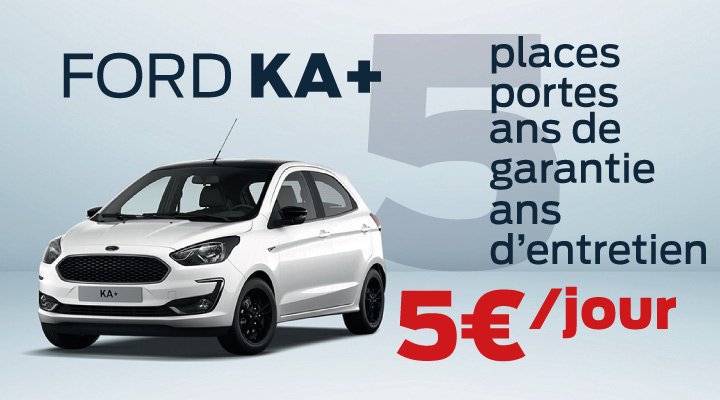 Ford KA+ à 5€/jour